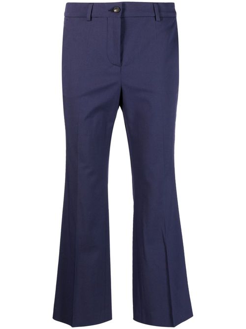 Flared cropped trousers - Blue
