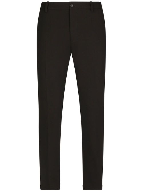 Cropped tailored trousers - Black