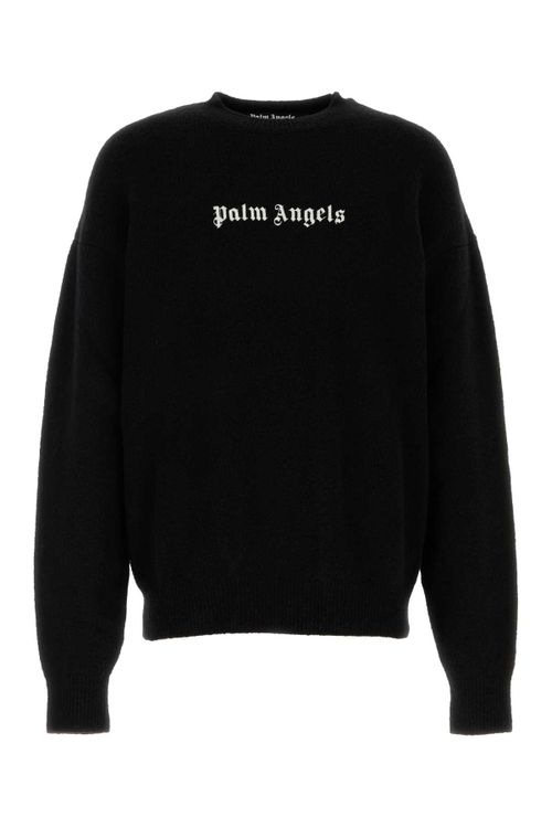 Merino Wool Blend Sweater — Black