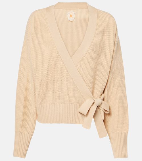 Wool and cashmere wrap cardigan