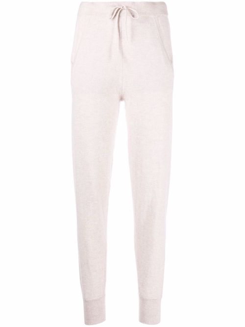 Drawstring slim-cut trousers - Neutrals