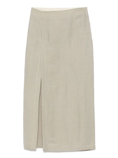 Alysi side-slit midi skirt - Grey
