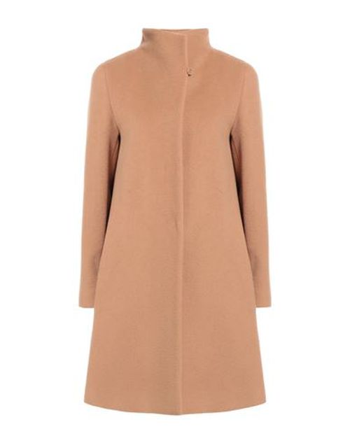 Icons Woman Coat Camel Size 12 Wool, Polyamide