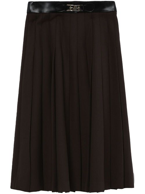 Pleated skirt - Brown