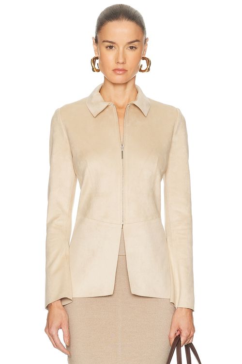 Alexis Shawn Jacket in Tan. - L also in