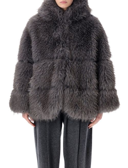 Refined Faux Fur Jacket for Elevated Winter Style - Size 40