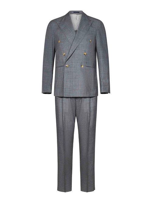 Double-Breasted Suit Model Grey