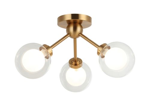 Aged Gold Brass LED Chandelier from the Solaris Collection