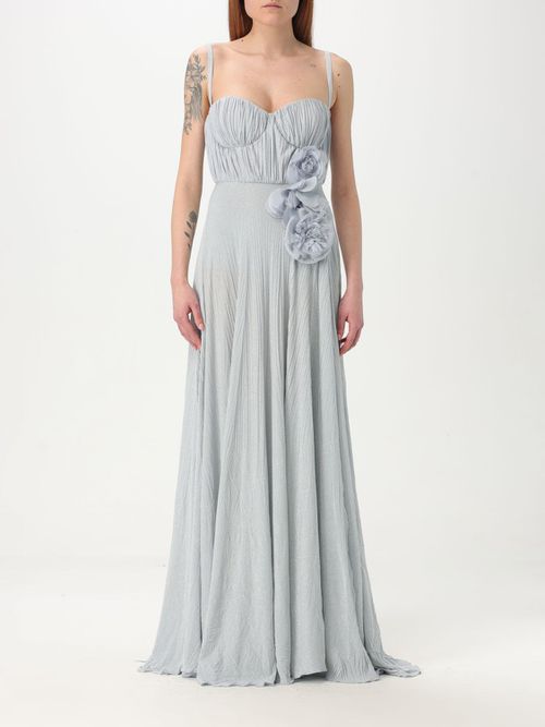 Dress ELISABETTA FRANCHI Woman color Gnawed Blue