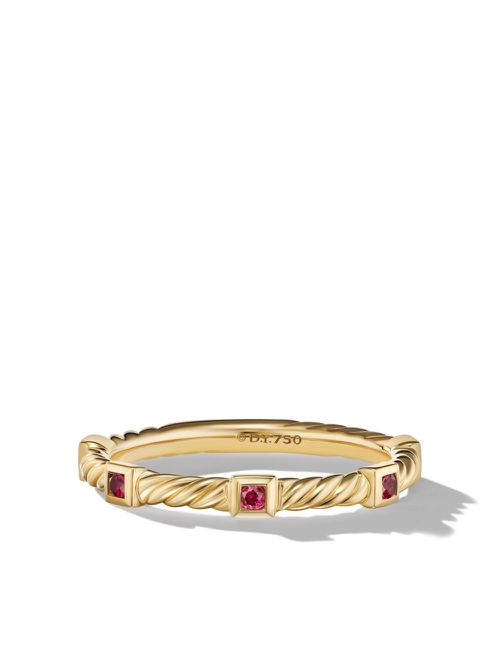 18kt yellow gold Cable Collectibles ruby ring