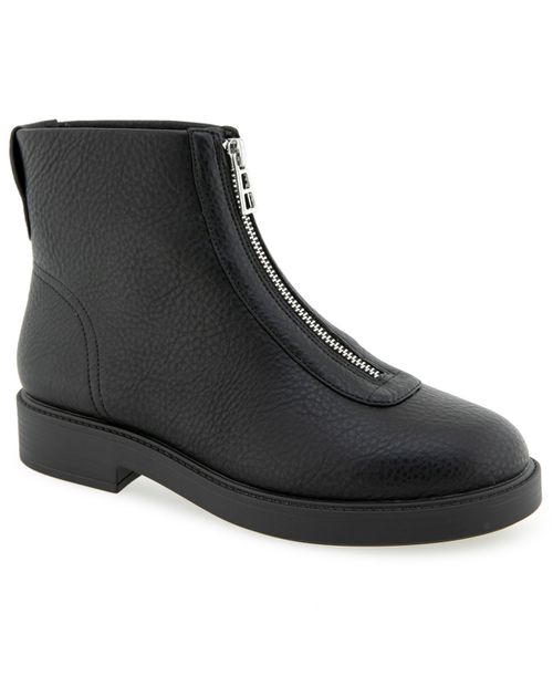 Women's Poshia Chelsea Bootie - Black faux tumbled nubuck