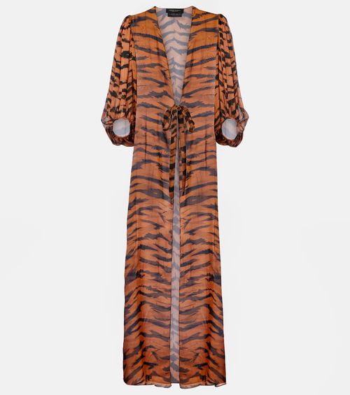 Adriana Degreas x Sabine Getty printed silk kaftan