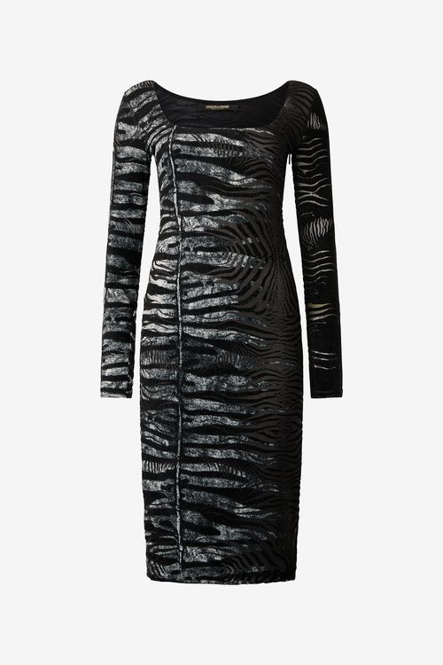 Dress With Tiger Skin And Zebra Motif