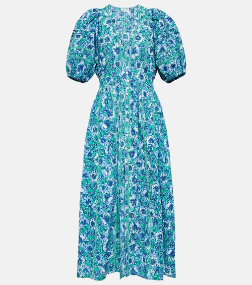 Poupette St Barth Reine floral cotton midi dress