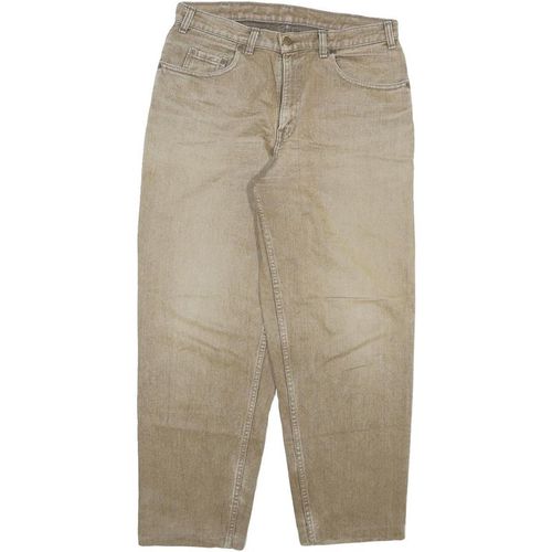 LEVI'S 533 Mens Relaxed Jeans Beige Denim W32 L29 Classic Cotton Blend Zip