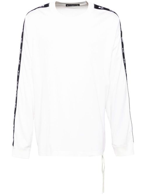 Logo tape long sleeves T-shirt - White