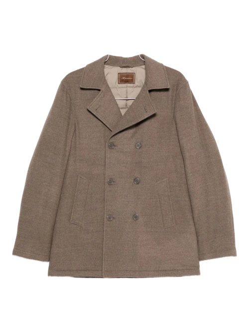 Double-Breasted Cashmere Coat — Taupe
