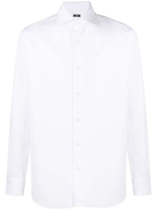 Spread collar shirt