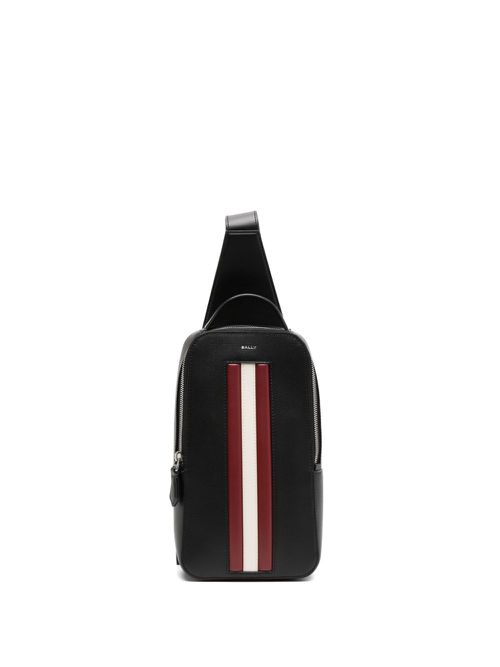 Malik leather crossbody bag - Black