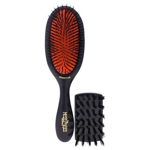 Sensitive Handy Brush - SB3 Dark Ruby by for Unisex - 2 Pc Hair Brush and Cleaner Brush