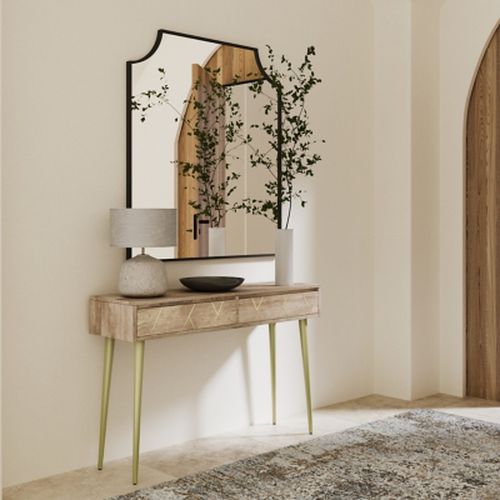 Simpli Home Jager Console Table, Natural