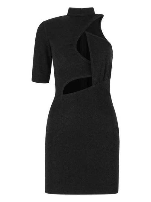 Cut-out asymmetric dress