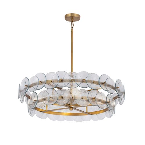 Weathered Brass Four Light Chandelier from the Loren Collection