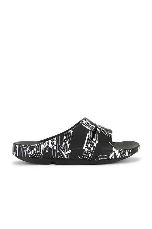 TAKAHIROMIYASHITA The Soloist x OFFOS Music Note Slide in Black