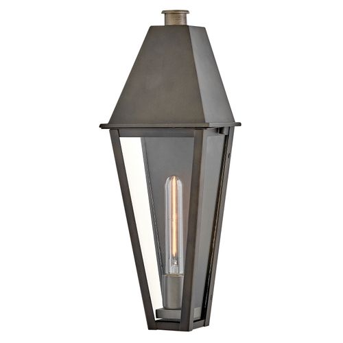 Blackened Brass LED Wall Mount Lantern from the Endsley Collection