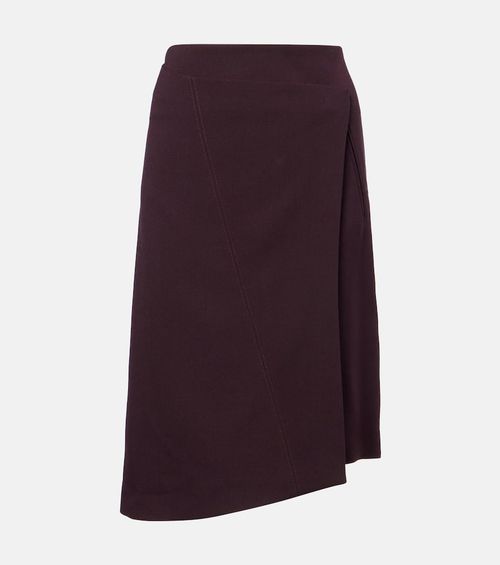 Wrap midi skirt