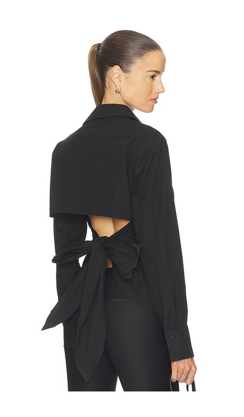 ALL THE WAYS Clarise Open Back Top in Black. XS. Also in L, M