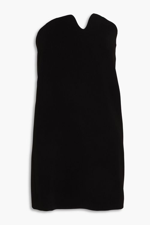 Strapless crepe mini dress