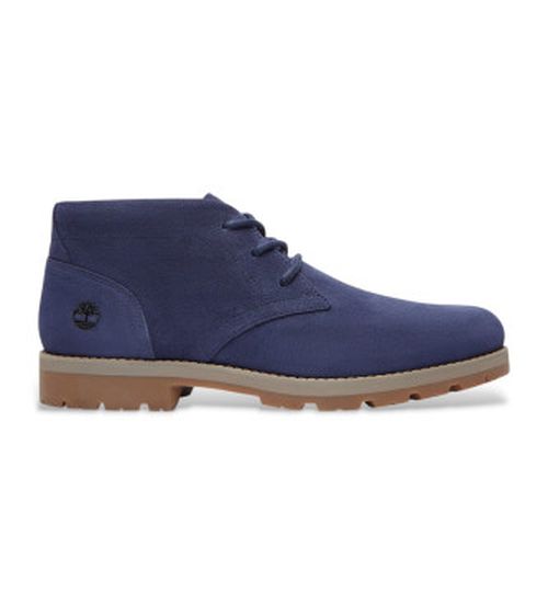 Timberland for man. TB0A6CAAEW91 Britton Square lace-up mid-calf leather boots blue (44.5), Flat, Laces, Casual, Classic
