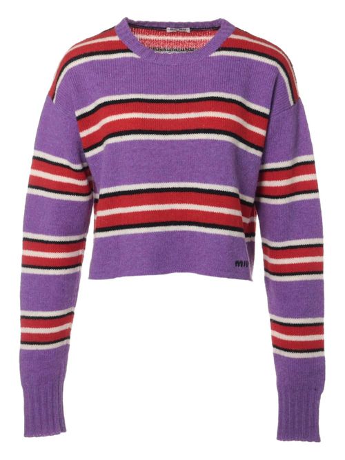 2019 striped sweater - Purple