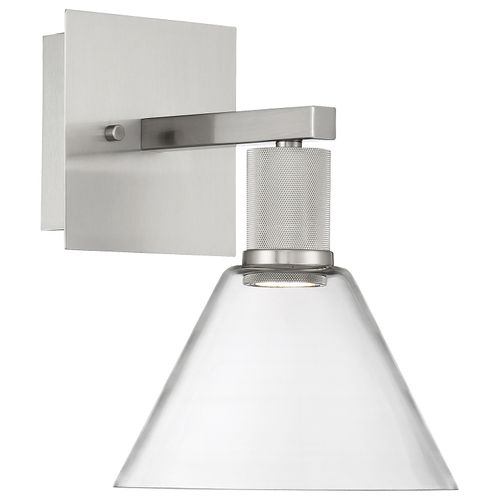 Brushed Steel LED Wall Sconce from the Port Nine Martini Collection