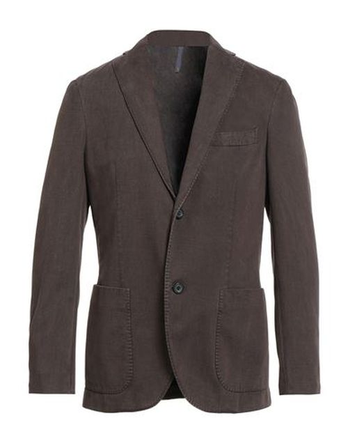 By Slowear Man Blazer Dark brown Size 38 Cotton, Cashmere