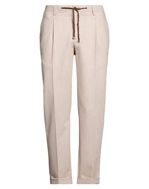 Man Pants Beige Size 40 Polyester, Viscose, Elastane