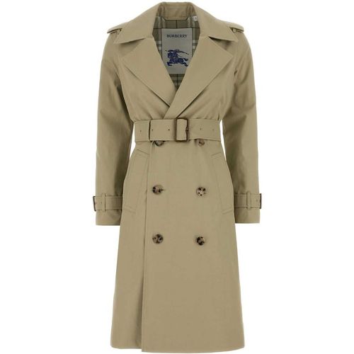 Burberry Sage Green Gabardine Trench Coat