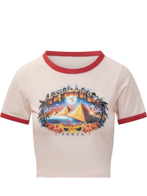 Pink Graphic Crew Neck T-Shirt