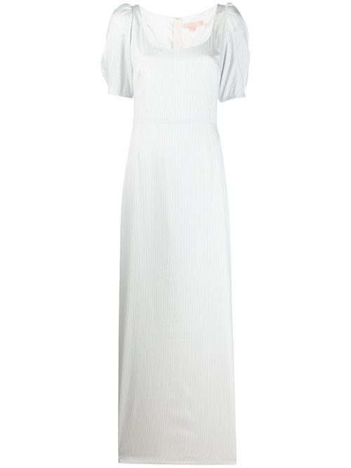 Striped column dress - White