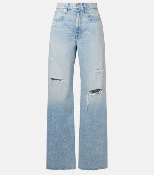 Nico distressed mid-rise wide-leg jeans