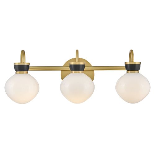 Lacquered Brass LED Bathroom Vanity Light from the Lucy Collection