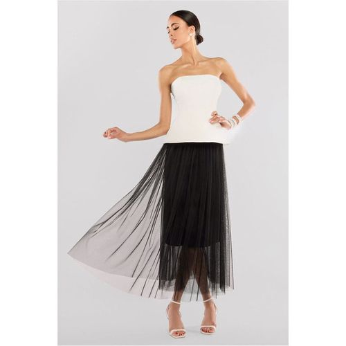 Goddiva Tulle Gathered Midaxi Skirt