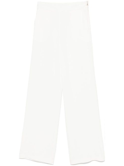 White crepe trousers