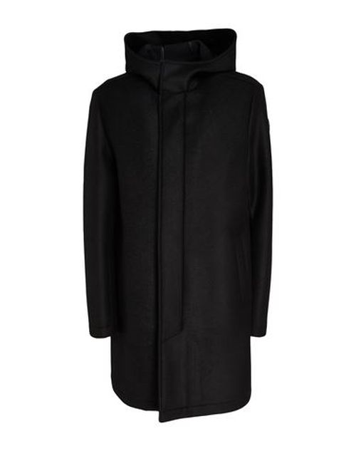 Man Coat Black Size 40 Polyester, Acrylic, Virgin Wool, Elastane