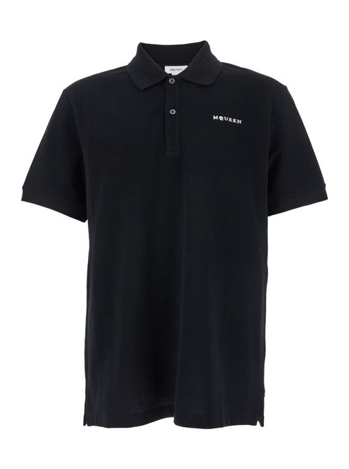 Black Solid Shirt Collar Polo