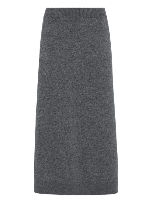 Knitted midi skirt - Grey
