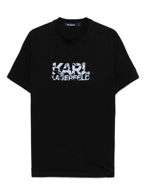 Karl Lagerfeld logo-print T-shirt - Black