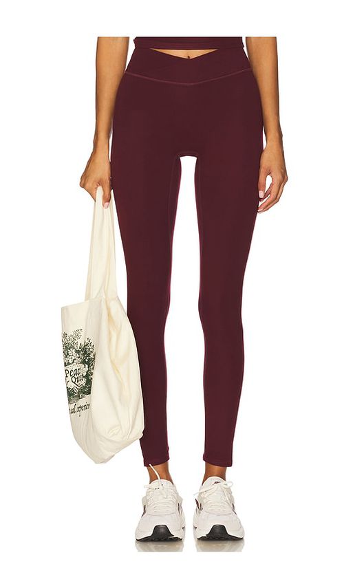 437 The V Legging in Burgundy. - XS also in L, M