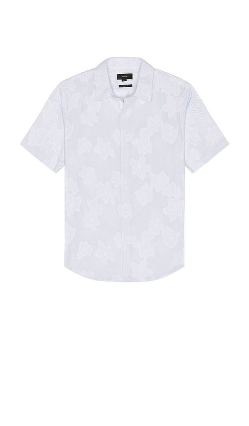 Vince Fil Coupe French Placket Shirt in Blue.  S. Also in